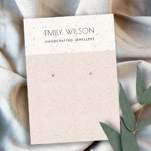 BLUSH PINK CERAMIC TEXTURE EARRING DISPLAY LOGO BUSINESS CARD