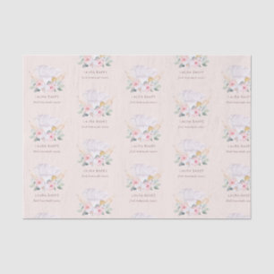 Blush Pink Chef Hat Catering Floral Roller Whisk Tissue Paper