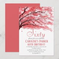 Blush Pink Cherry Blossom 60th Birthday Floral