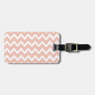 Blush Pink Chevron and White Pattern Luggage Tag