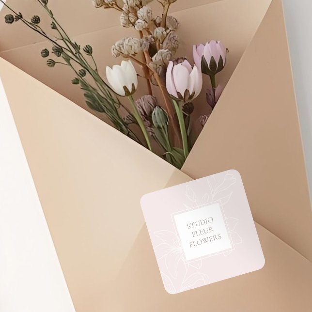 Blush Pink | Chic Floral Label (Creator Uploaded)