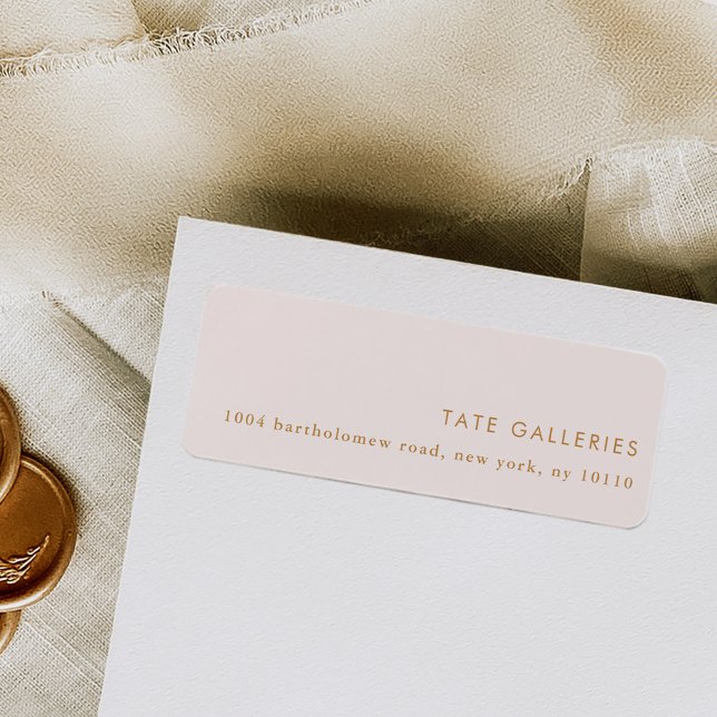 Blush Pink Chic Modern Minimalist Return Address (Blush pink chic modern minimalist return address labels.)