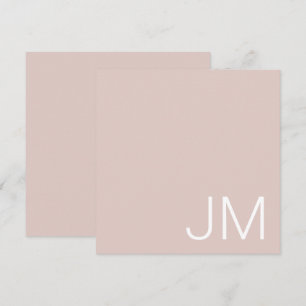 Blush Pink Chic Monogrammed Oversized Initials Card
