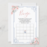 Blush Pink Chinoiserie Ginger Jar Baby Bingo