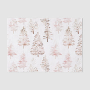 Blush Pink Christmas Trees Tissue Paper