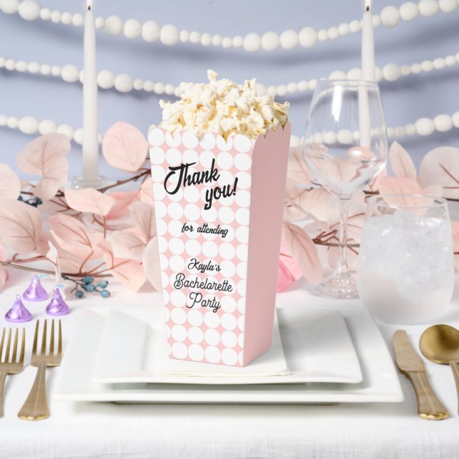 Blush Pink Circle Pattern Bachelorette Party Favour Box (Wedding)
