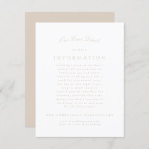 Blush Pink Classic Elegant Formal Wedding Enclosure Card