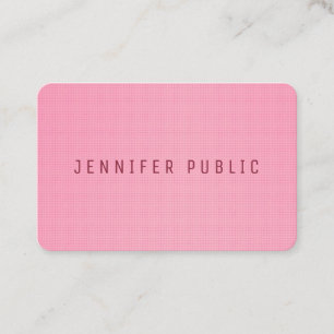 Blush Pink Colour Elegant Luxury Modern Template Business Card