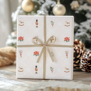 Blush Pink Coquette Christmas  Wrapping Paper