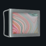 blush pink coral mint green marble swirls rainbow belt buckle<br><div class="desc">abstract girly chic blush pink coral mint green marble swirls pastel rainbow fashion accessories.</div>
