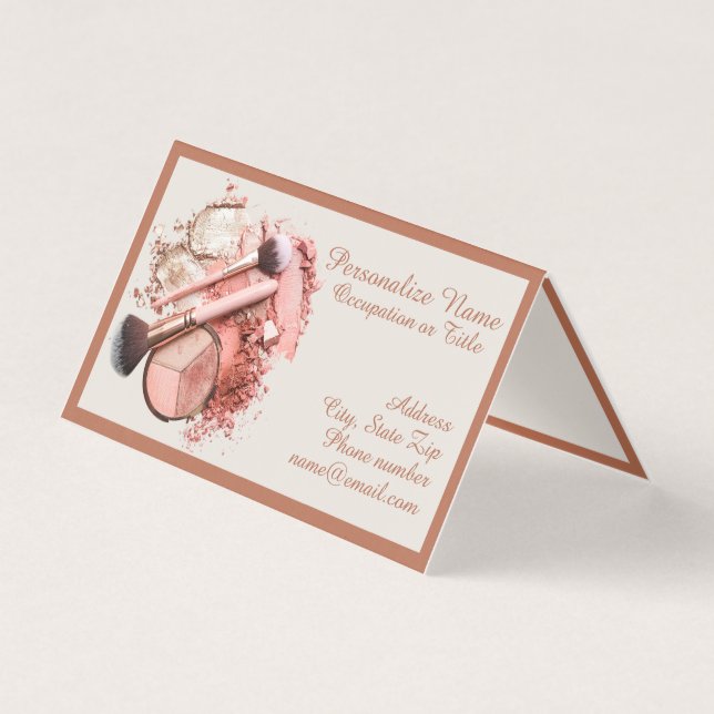 Blush Pink Cosmetic Makeup Palette Personalised (Front)