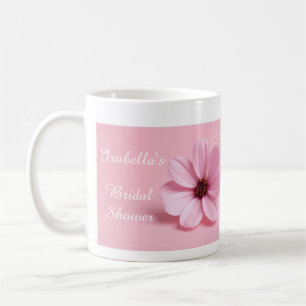 Blush Pink Cosmos Floral Bridal Shower Party Mug