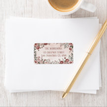 Blush Pink Cottagecore Mailing Stickers