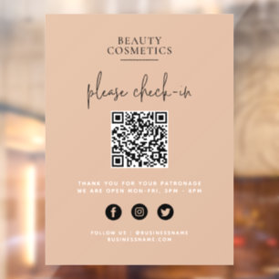Blush Pink Covid Check-In or Payment QR Code