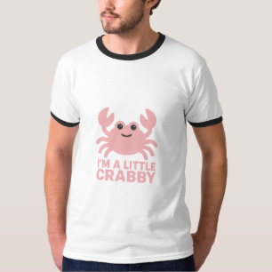 Blush-Pink Crab – Sweet “I’m a Little Crabby” T-Shirt