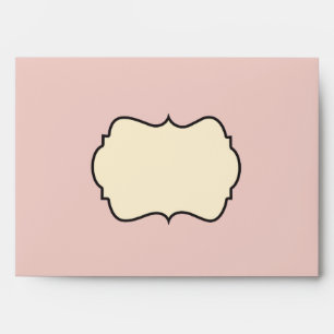Blush Pink, Cream, and Grey Damask A7 Envelope
