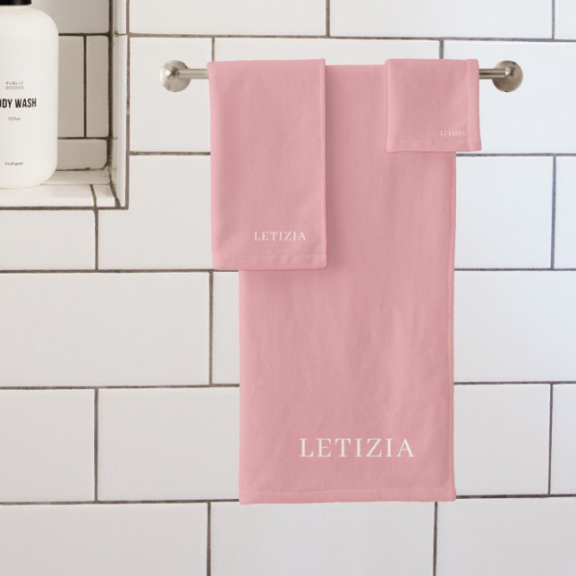 Blush Pink Custom Bath Towel Set (Creator Uploaded)