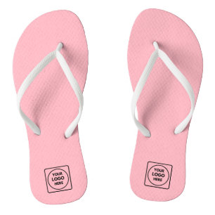Blush Pink Custom Logo Modern Promotional Wear Jandals