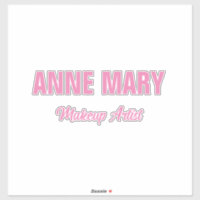 Blush Pink Custom Name Makeup Artist Business