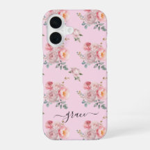 Blush Pink Cute Girly Boho Floral Personalised