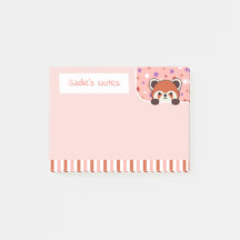 Blush Pink Cute Red Panda Peekabo Your Notes