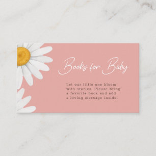 Blush Pink Daisy Floral Books for Baby Enclosure Card