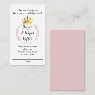 Blush Pink DIAPER WIPES RAFFLE Christian Enclosure Card