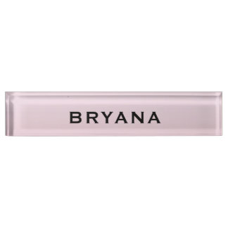 Blush Pink Dipped Modern Personalised Desk Nameplate