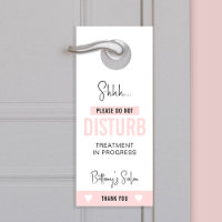 Blush Pink Do Not Disturb Treatment in Progress