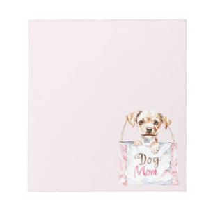 Blush Pink Dog Mom Bag Notepad