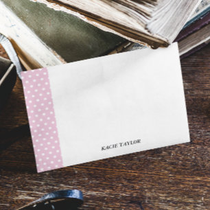 Blush pink Dots Personalised Note Cards