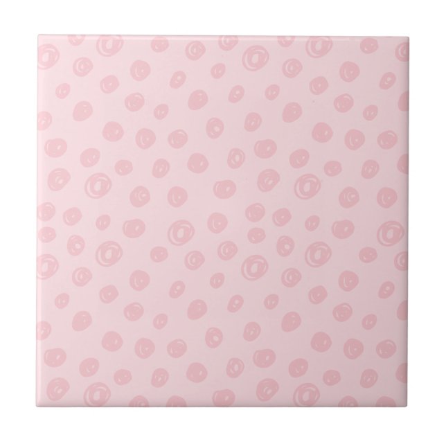 Blush Pink Dots Tile (Front)
