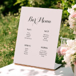 Blush Pink Drinks Bar Menu  Pedestal Sign<br><div class="desc">Bar Menu/Drinks Menu Blush Pink Wedding Sign for Bridal Shower,  Brunch and Bubbly,  Bridal Luncheon,  Bachelorette party. More products with this design are in the collection below.</div>