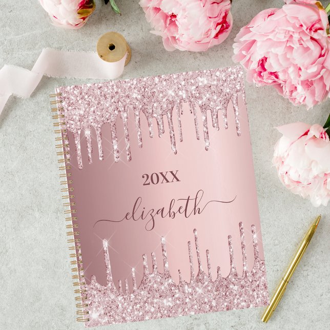Blush pink drips name 2026 planner (Creator Uploaded)