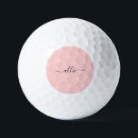 Blush Pink Dusty Pink Modern Minimalist Name Golf Balls<br><div class="desc">A modern and simple, golf ball. A beautiful modern script, paired with a block typography font, on an elegant and colourful background. Easy to customise the name and back ground colour! Perfect give for any occasion: wedding, bridal shower, sweet 16 birthday, anniversary, baby shower, engagement party, or bachelorette party gift!...</div>