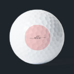 Blush Pink Dusty Pink Modern Minimalist Name Golf Balls<br><div class="desc">A modern and simple, golf ball. A beautiful modern script, paired with a block typography font, on an elegant and colourful background. Easy to customise the name and back ground colour! Perfect give for any occasion: wedding, bridal shower, sweet 16 birthday, anniversary, baby shower, engagement party, or bachelorette party gift!...</div>
