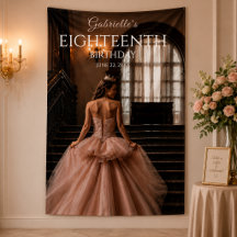 Blush Pink Eighteenth Birthday Backdrop