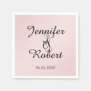 Blush Pink Elegance Wedding Napkin