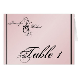 Blush Pink Elegance Wedding Table Number