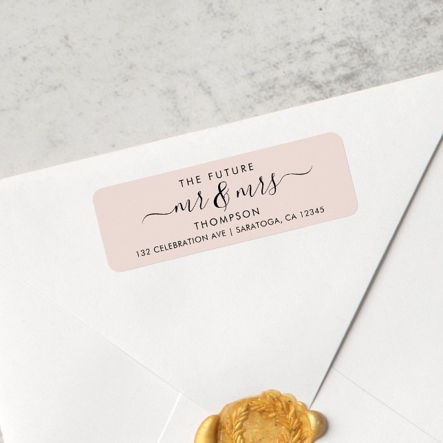 Blush Pink Elegant Chic Future MR and MRS Address (Creator Uploaded)