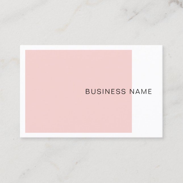 Blush Pink Elegant Company Modern Simple Template Business Card (Front)
