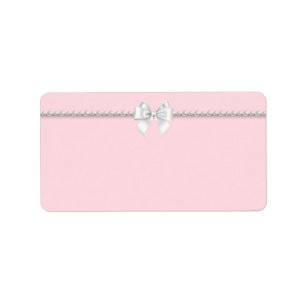 Blush Pink Elegant Fancy Tiffany Theme Label