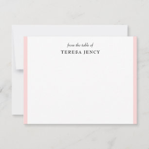 Blush Pink Elegant Feminine From the Desk Card