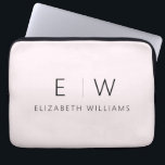 Blush Pink Elegant Modern Minimalist Monogram Name Laptop Sleeve<br><div class="desc">Enhance your iPad's style and protection with our Classic Elegant Modern Minimalist Monogram iPad Sleeve. Merging timeless sophistication with contemporary minimalism, this meticulously designed accessory elevates your tablet experience. Crafted with precision and attention to detail, this iPad sleeve is not just a practical item; it's a personalised statement of refined...</div>