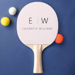Blush Pink Elegant Modern Minimalist Monogram Name Ping Pong Paddle<br><div class="desc">Elevate your ping pong game with our Classic Elegant Modern Minimalist Monogram Ping Pong Paddle. This meticulously crafted paddle seamlessly blends timeless sophistication with contemporary minimalism, adding a touch of refinement to your matches. Designed with precision and meticulous attention to detail, this paddle is more than just sports equipment; it's...</div>