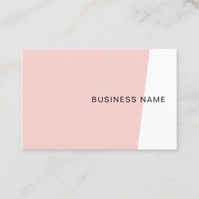 Blush Pink Elegant Modern Minimalist Template Business Card (Front)
