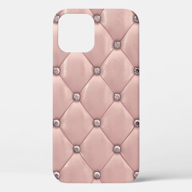 Blush Pink Elegant Satin Leather Look Case-Mate iPhone Case (Back)
