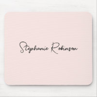 Blush Pink Elegant Script Personalised Monogram