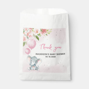 Blush Pink Elephant Baby Shower Favour Bags
