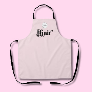 Blush Pink Employee Your Logo Hair Salon Apron
